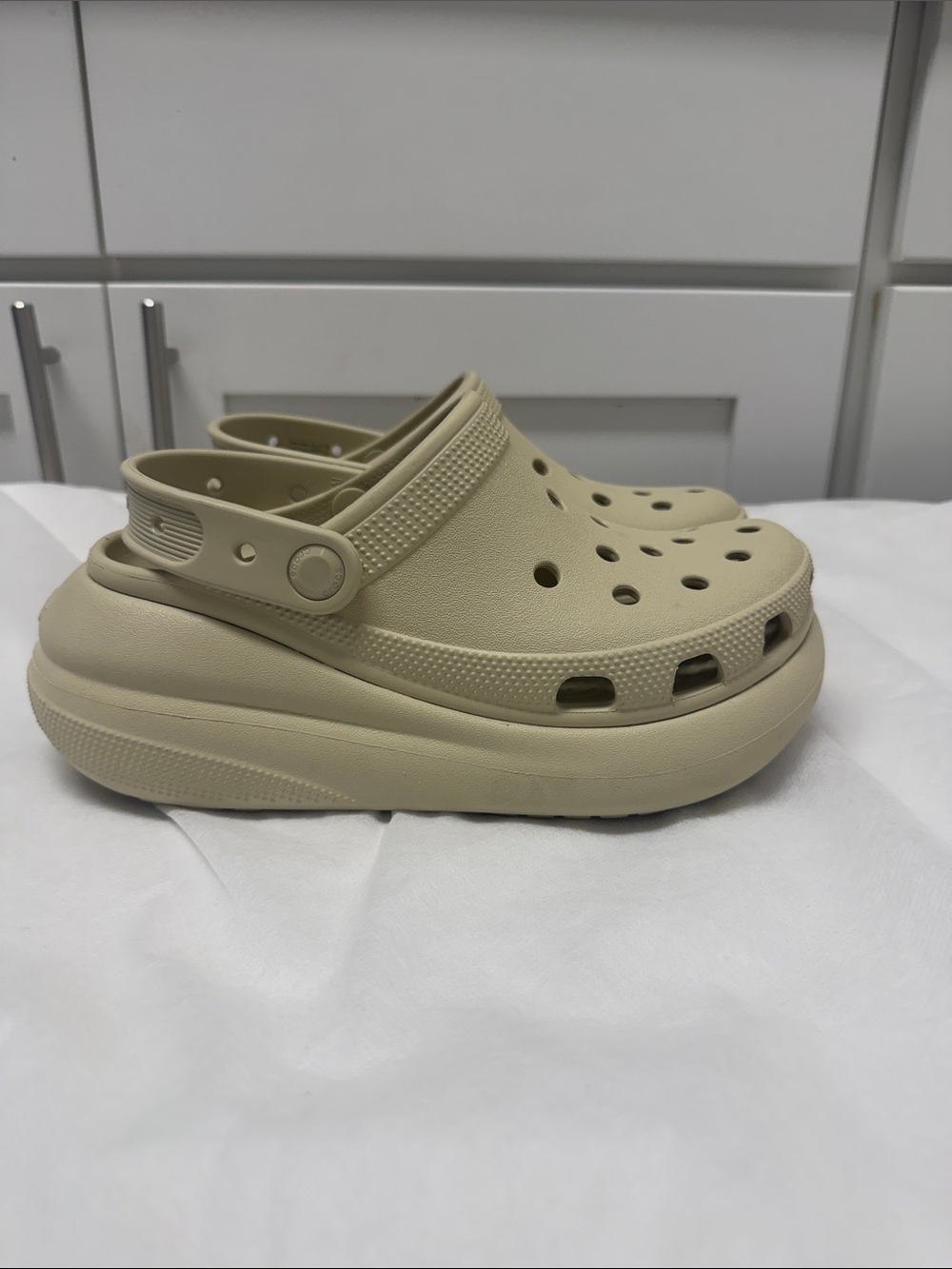 CROCS Kids Classic Clog in Beige Tan